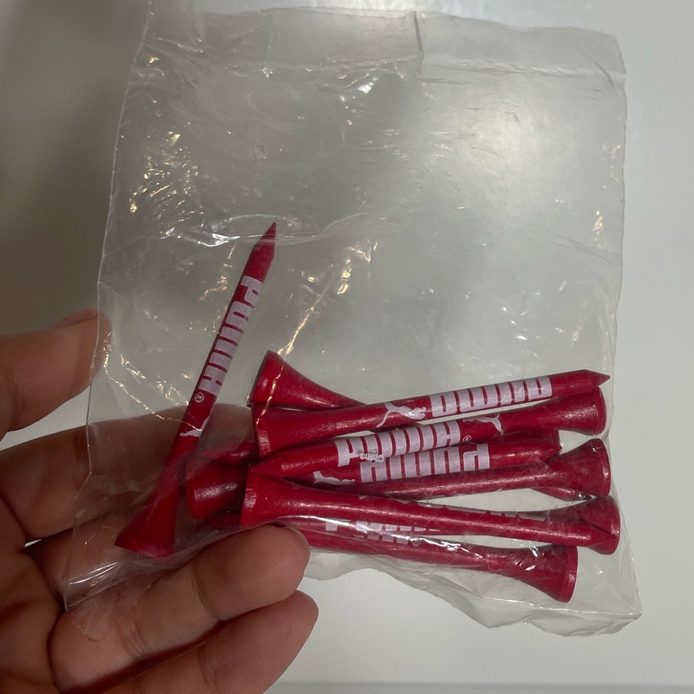 Puma Red Golf Tees